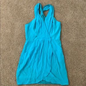 Aqua blue mini dress